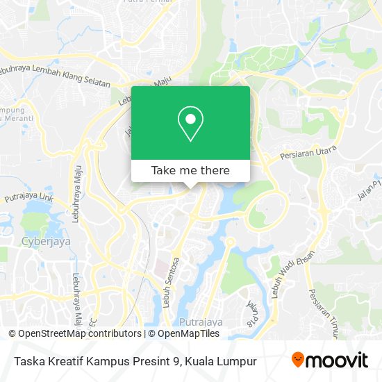 Peta Taska Kreatif Kampus Presint 9