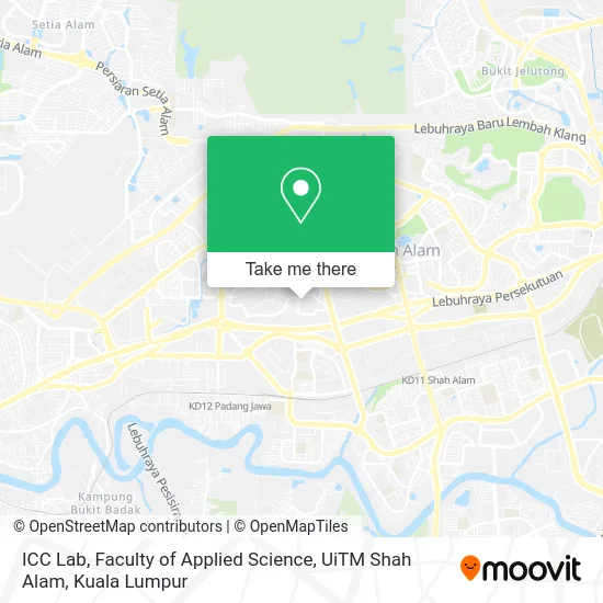 ICC Lab, Faculty of Applied Science, UiTM Shah Alam map