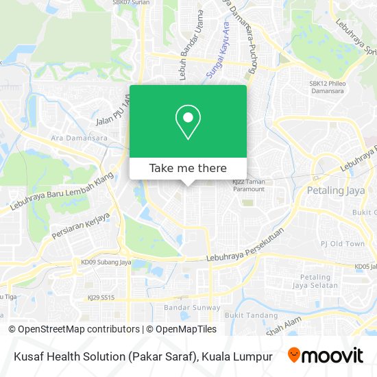 Peta Kusaf Health Solution (Pakar Saraf)