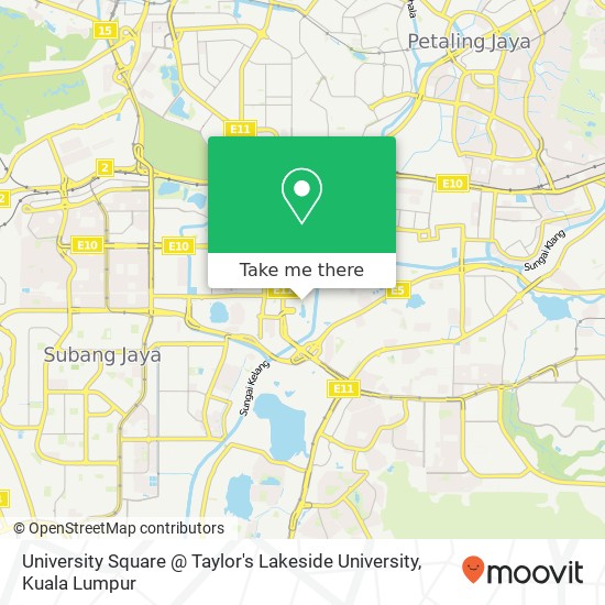 University Square @ Taylor's Lakeside University map