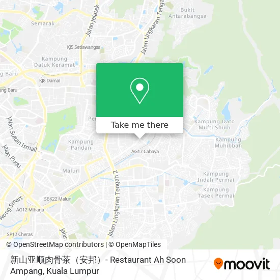 新山亚顺肉骨茶（安邦）- Restaurant Ah Soon Ampang map