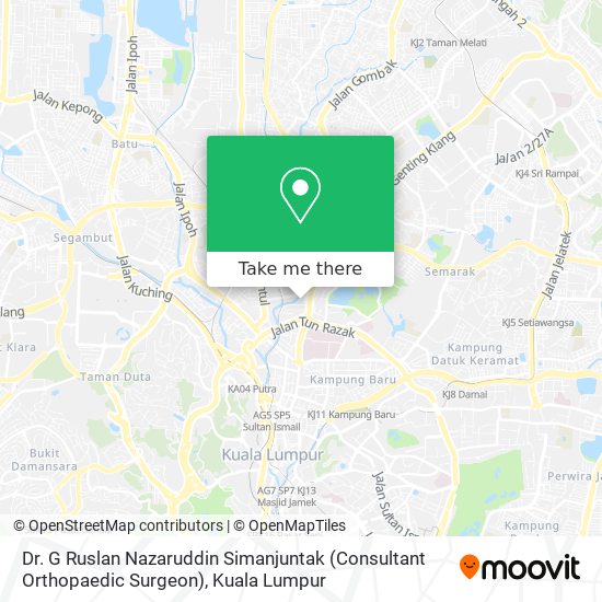 Dr. G Ruslan Nazaruddin Simanjuntak (Consultant Orthopaedic Surgeon) map