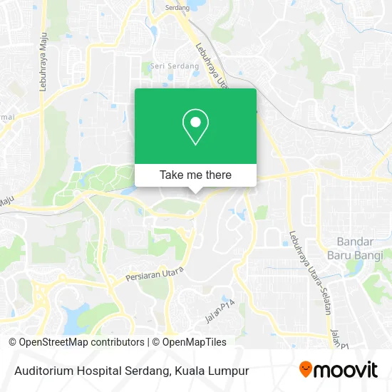 Auditorium Hospital Serdang map