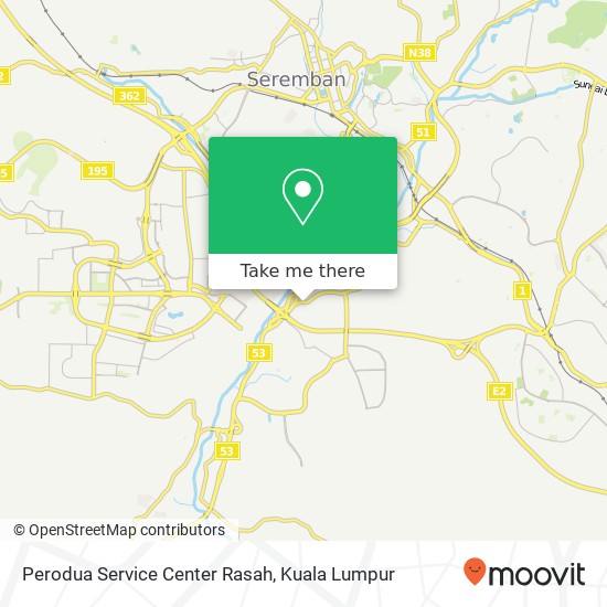 Perodua Service Center Rasah map