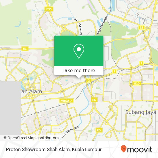 Peta Proton Showroom Shah Alam