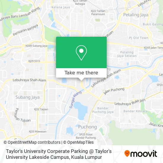 Taylor's University Corperate Parking @ Taylor's University Lakeside Campus map