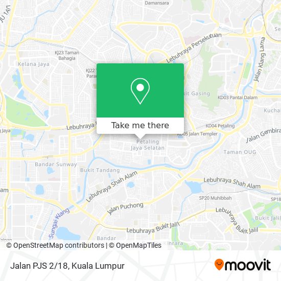 Jalan PJS 2/18 map