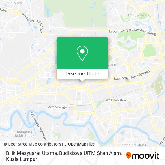 Bilik Mesyuarat Utama, Budisiswa UiTM Shah Alam map
