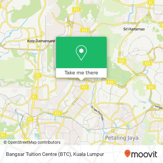 Peta Bangsar Tuition Centre (BTC)