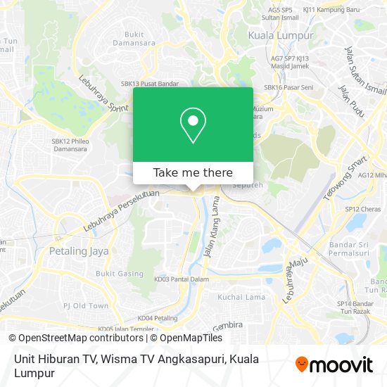 Unit Hiburan TV, Wisma TV Angkasapuri map