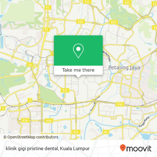 klinik gigi pristine dental map