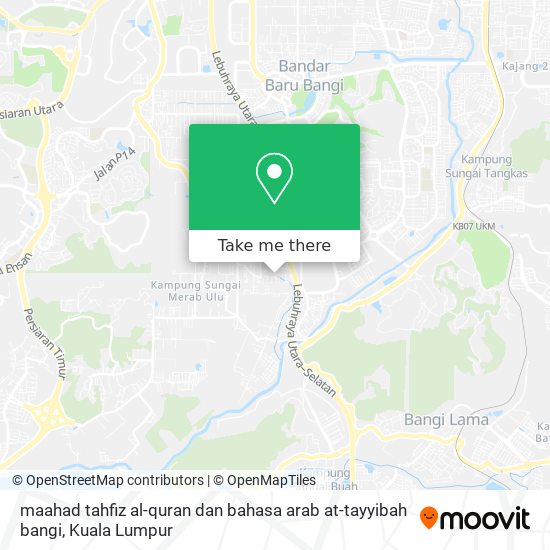 maahad tahfiz al-quran dan bahasa arab at-tayyibah bangi map