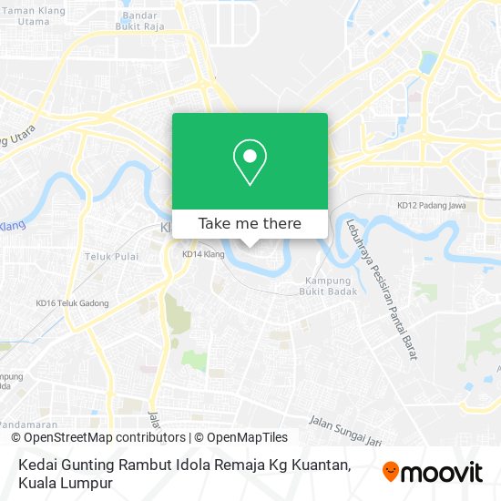 Kedai Gunting Rambut Idola Remaja Kg Kuantan map