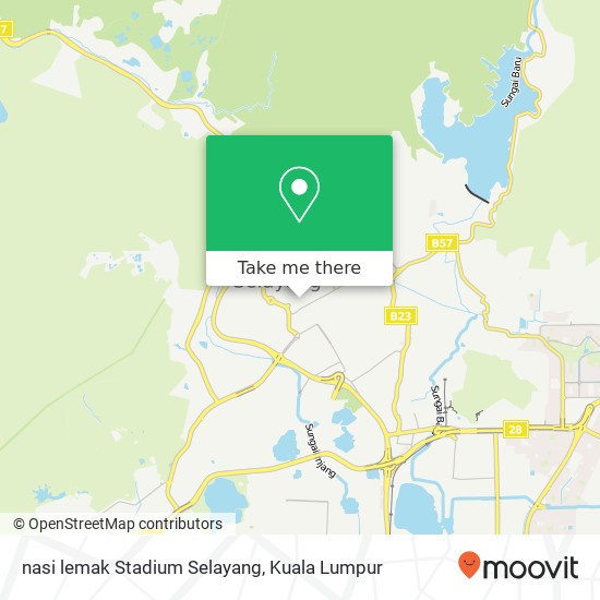 nasi lemak Stadium Selayang map