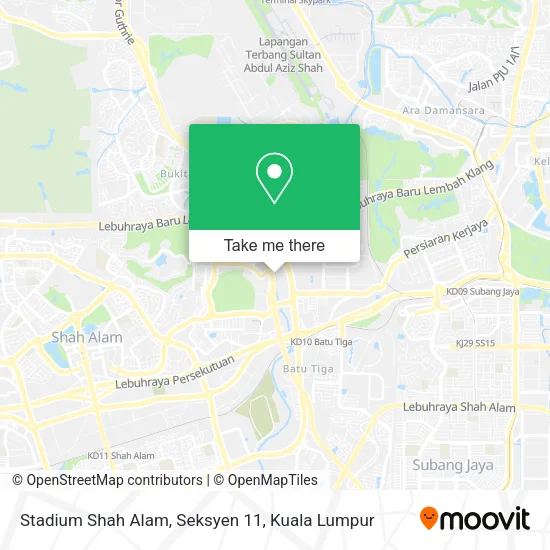 Stadium Shah Alam, Seksyen 11 map