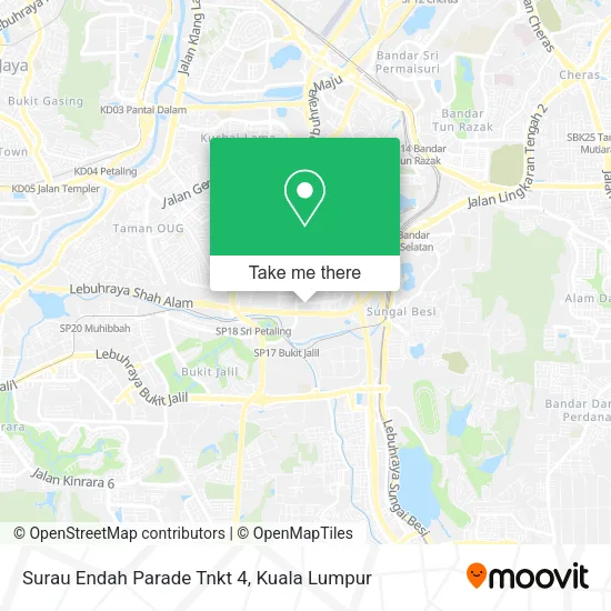 Surau Endah Parade Tnkt 4 map
