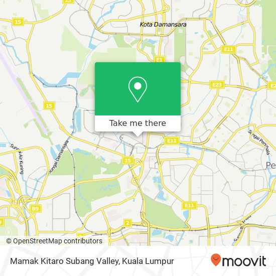 Mamak Kitaro Subang Valley map