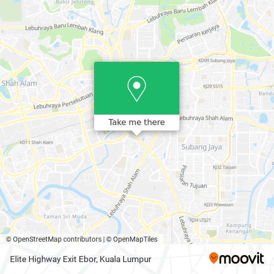 Elite Highway Exit Ebor map