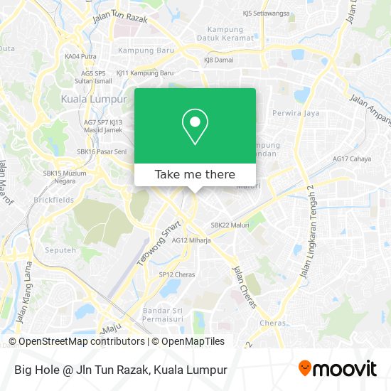 Big  Hole @ Jln Tun Razak map