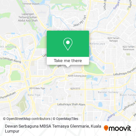 Dewan Serbaguna MBSA Temasya Glenmarie map