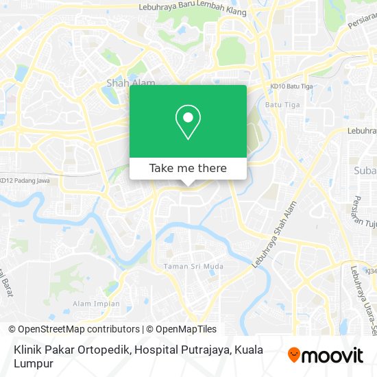 Peta Klinik Pakar Ortopedik, Hospital Putrajaya