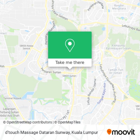 Peta d'touch Massage Dataran Sunway