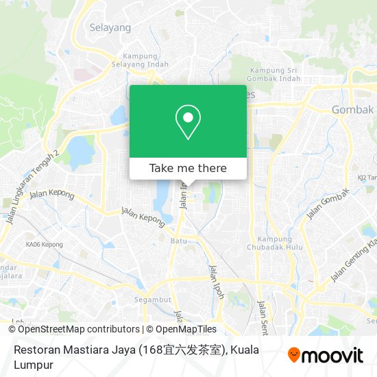Restoran Mastiara Jaya (168宜六发茶室) map