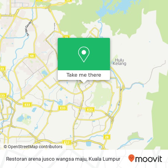 Restoran arena jusco wangsa maju map