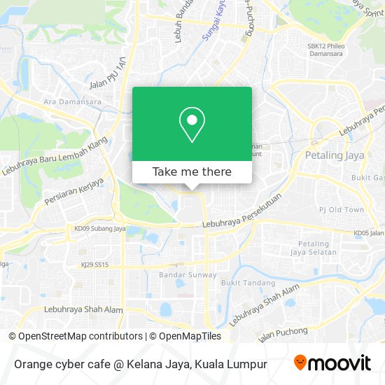 Orange cyber cafe @ Kelana Jaya map