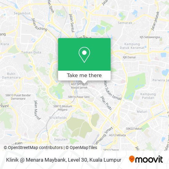 Klinik @ Menara Maybank, Level 30 map