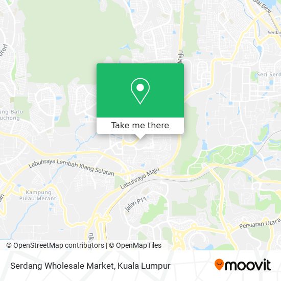 Serdang Wholesale Market map