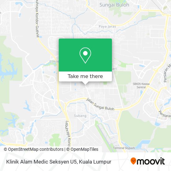 Peta Klinik Alam Medic Seksyen U5