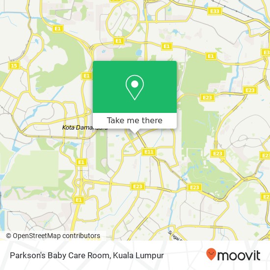 Parkson's Baby Care Room map