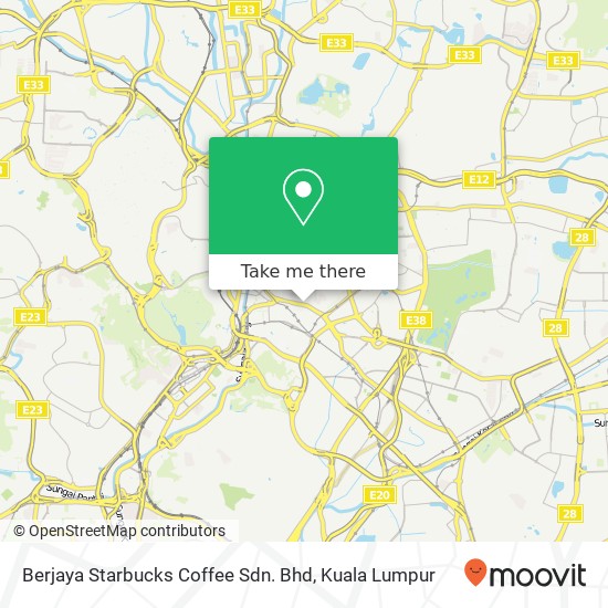 Peta Berjaya Starbucks Coffee Sdn. Bhd
