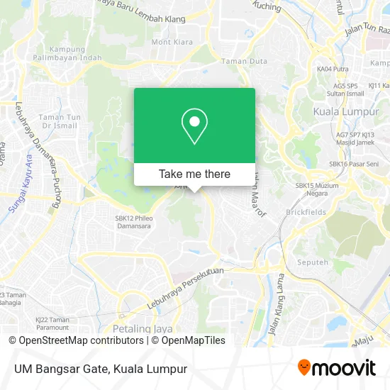 UM Bangsar Gate map