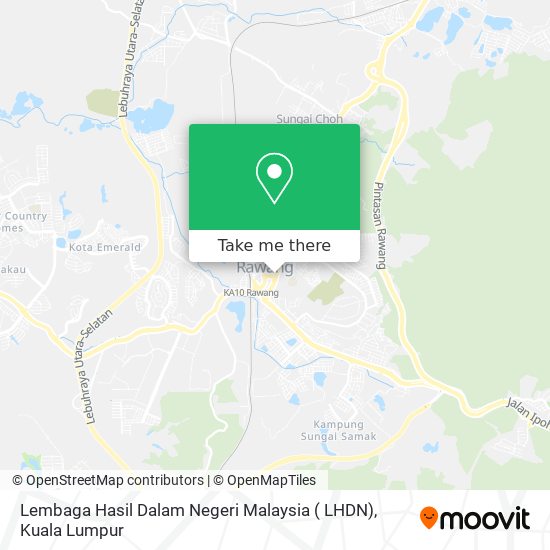 Peta Lembaga Hasil Dalam Negeri Malaysia ( LHDN)
