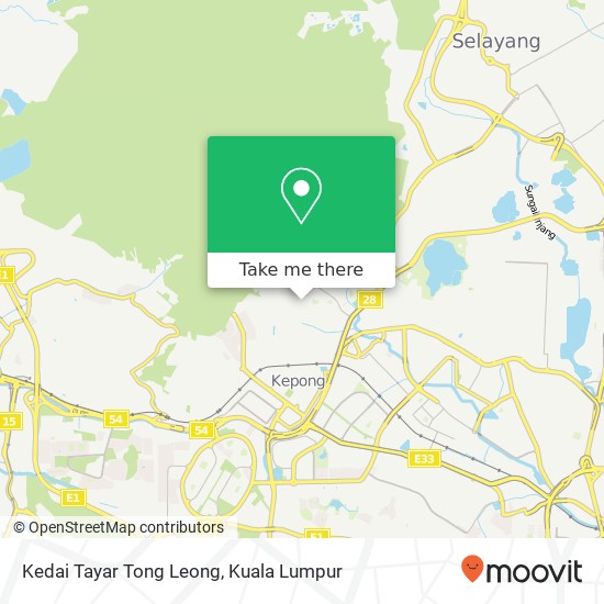 Peta Kedai Tayar Tong Leong