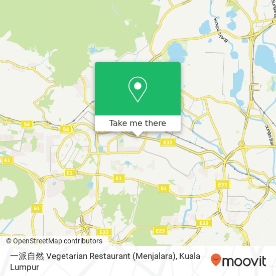 一派自然 Vegetarian Restaurant (Menjalara) map