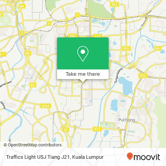 Traffics Light USJ Tiang J21 map