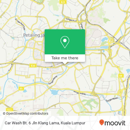 Peta Car Wash Bt. 6 Jln Klang Lama