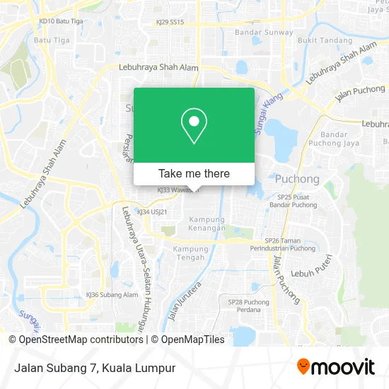 Jalan Subang 7 map