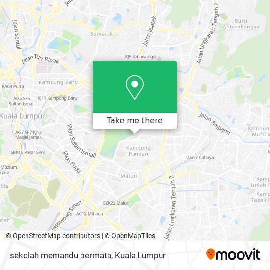 sekolah memandu permata map