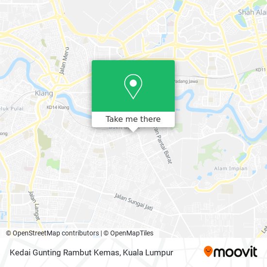 Peta Kedai Gunting Rambut Kemas