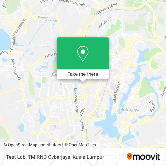 Test Lab, TM RND Cyberjaya map