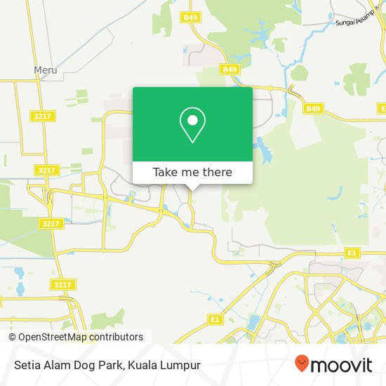 Setia Alam Dog Park map