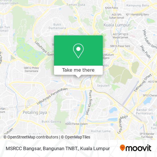 MSRCC Bangsar, Bangunan TNBT. map