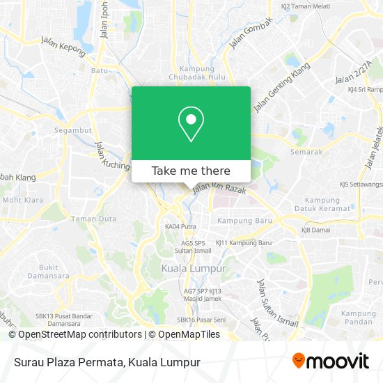 Peta Surau Plaza Permata