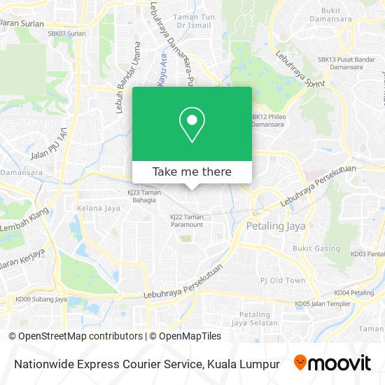 Nationwide Express Courier Service map