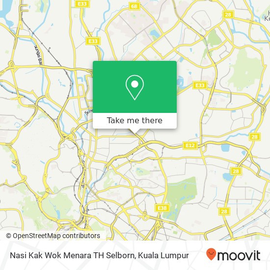 Nasi Kak Wok Menara TH Selborn map