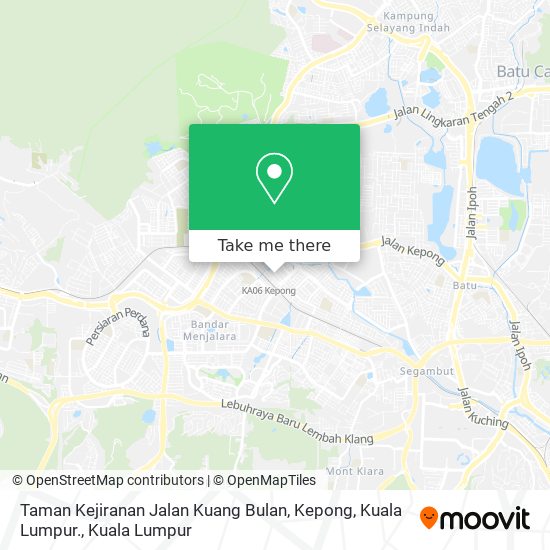 Taman Kejiranan Jalan Kuang Bulan, Kepong, Kuala Lumpur. map